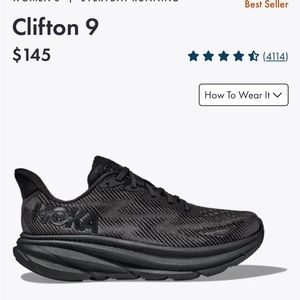Like new HOKA Clifton 9 size 7.5